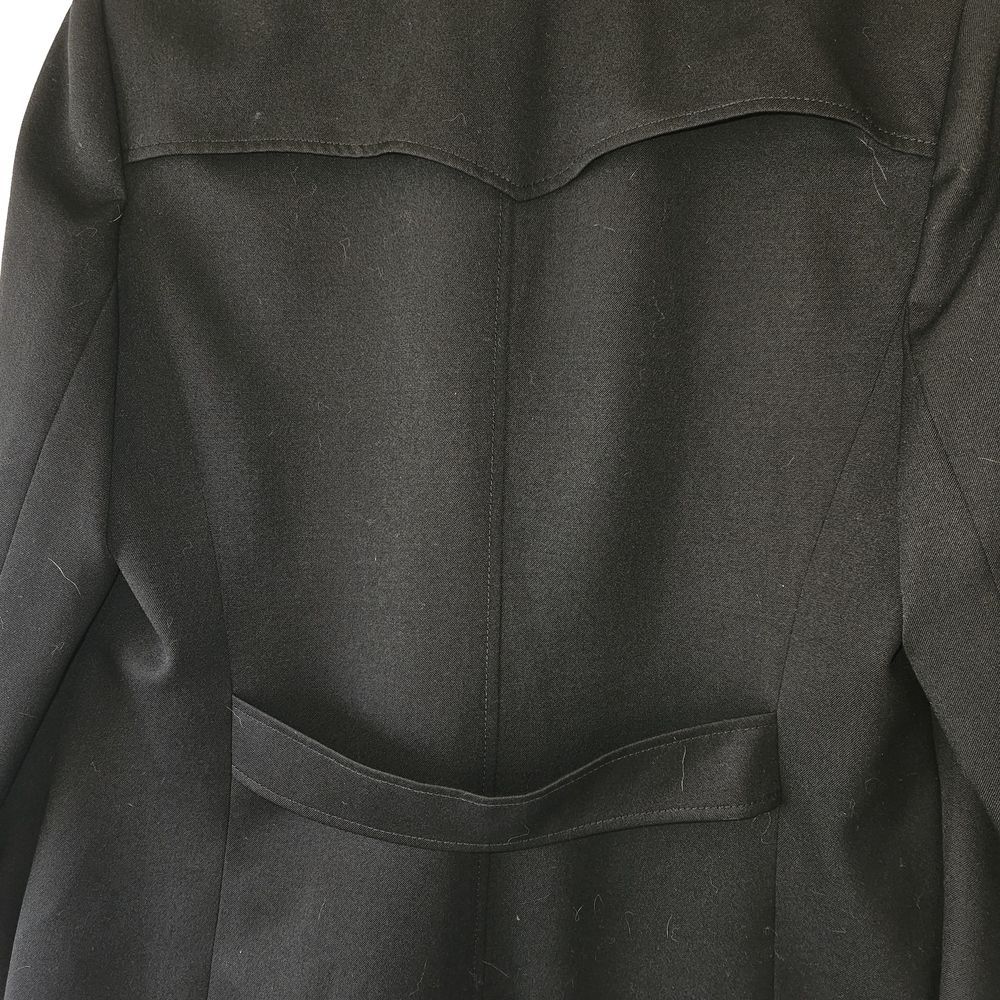 Vintage Albert Nipon 100% Wool Black Asymmetrical Blazer Jacket Braided Collar - Picture 8 of 8